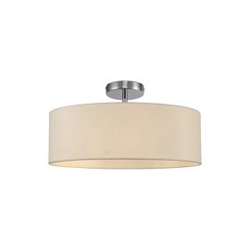 DK0692  Baymont 45cm, Semi Flush 3 Light Polished Chrome, Ivory Pearl/White